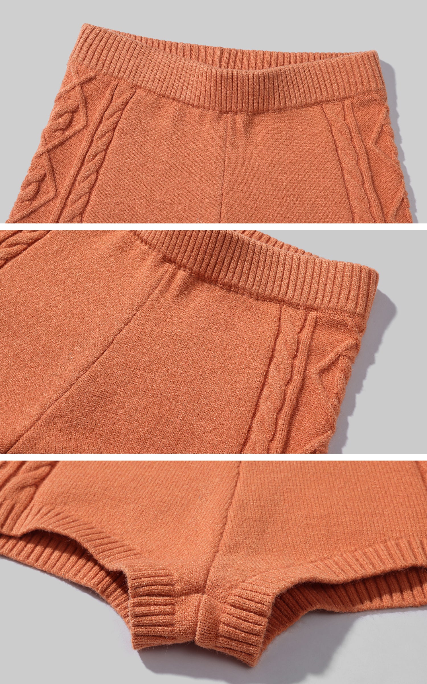 WARDEN EDGE 케이블 니트 반바지