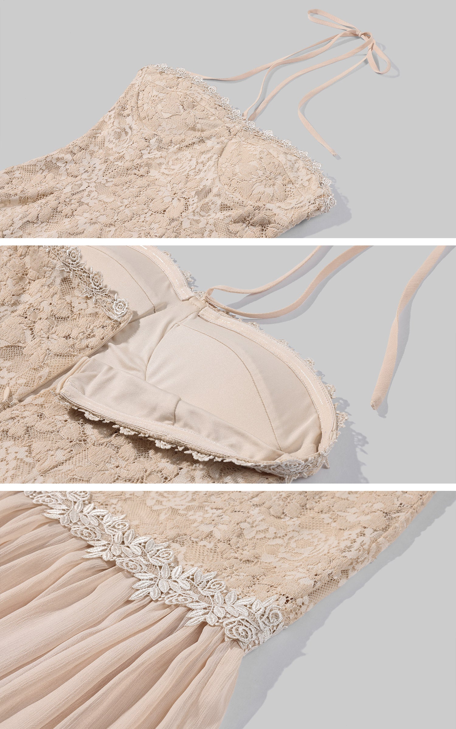 Hydrae Robe longue sirène en dentelle à dos nu