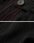 DOINDULGE Crinkled Wide Trousers with Red Thread