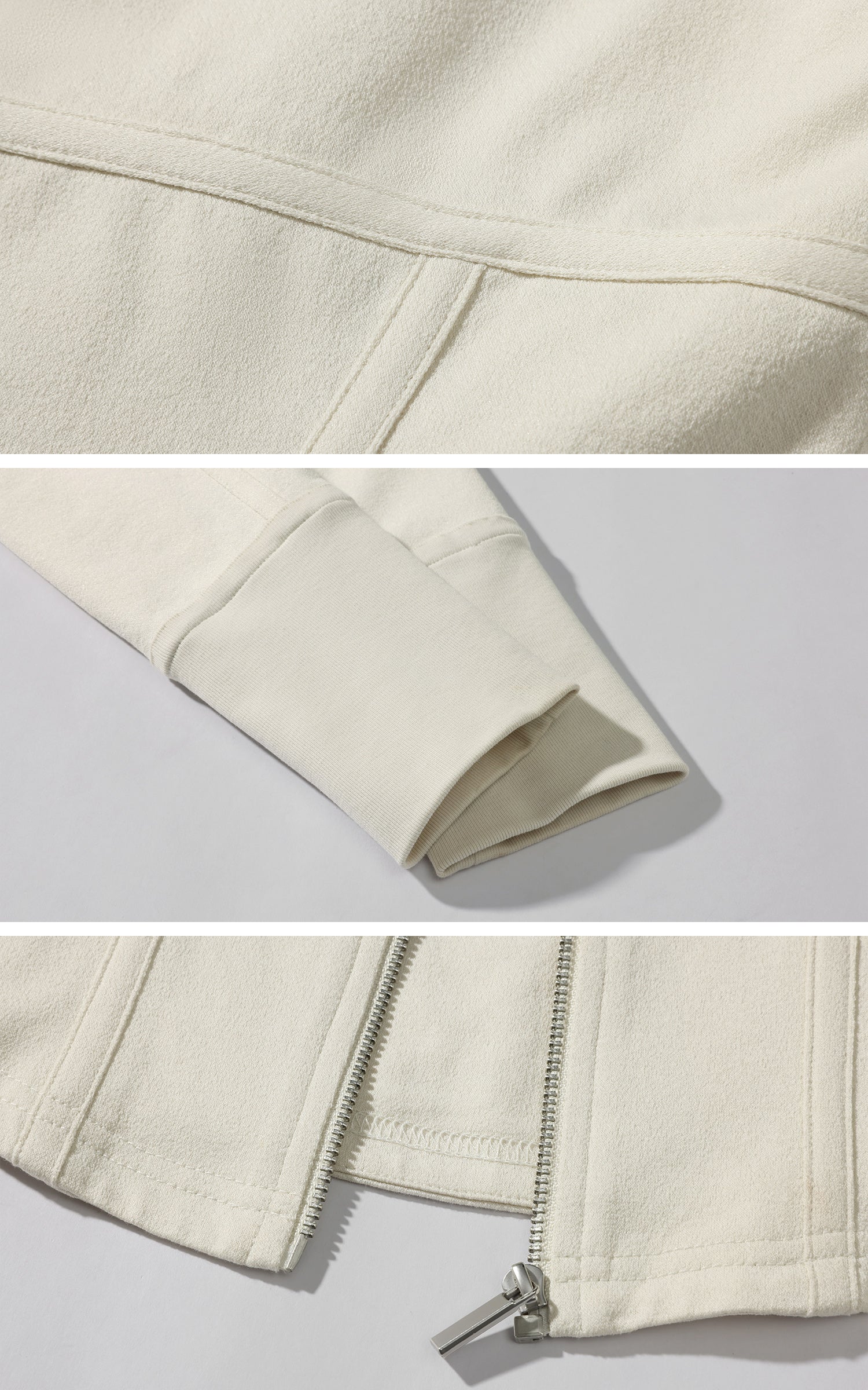 Rase le sol Fitted Hooded Zip Jacket