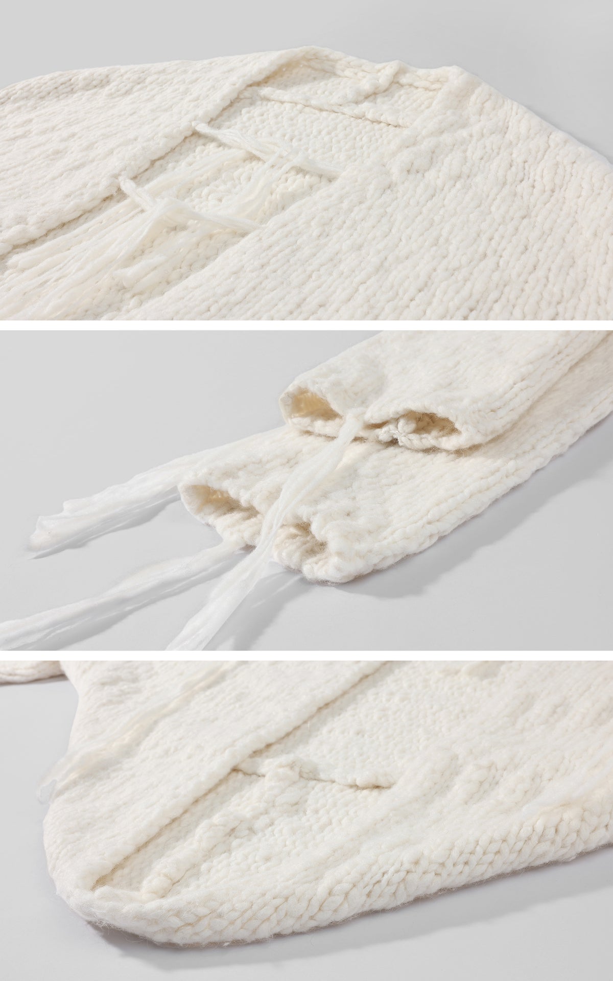 0122stepll Afterglow Tie-Detail Oversized Knit Cardigan