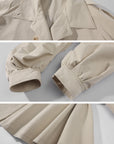 WARDEN EDGE Oversized High-Neck Balloon Sleeve Belted Trench Coat