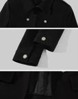 Hydrae Sculpted Waist Military Button Structured Blazer Jacket