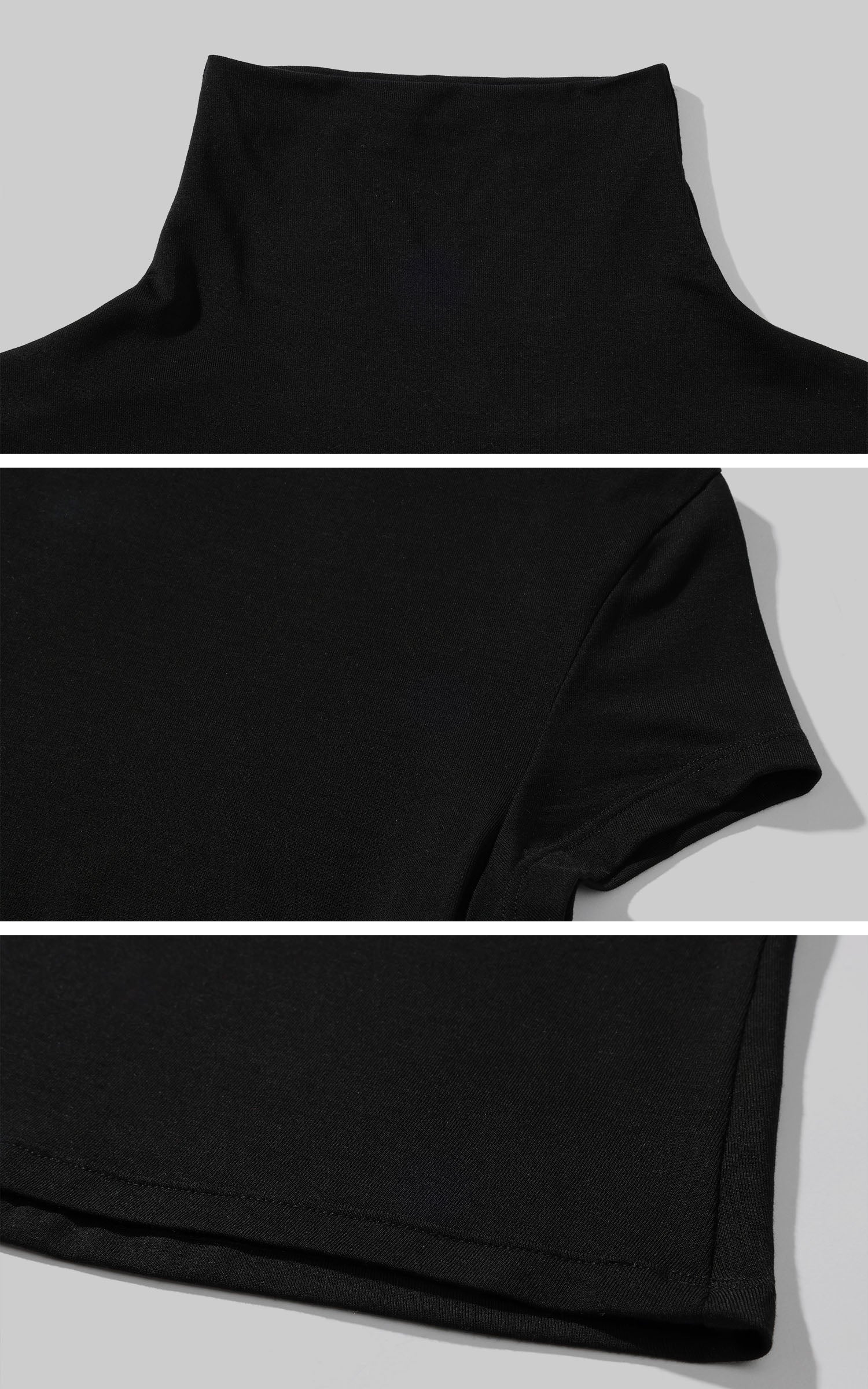 0122stepll Haut à épaules structurées et col montant