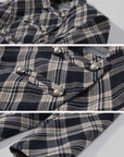 0122stepll Plaid Cropped Top & Mini Skirt Set