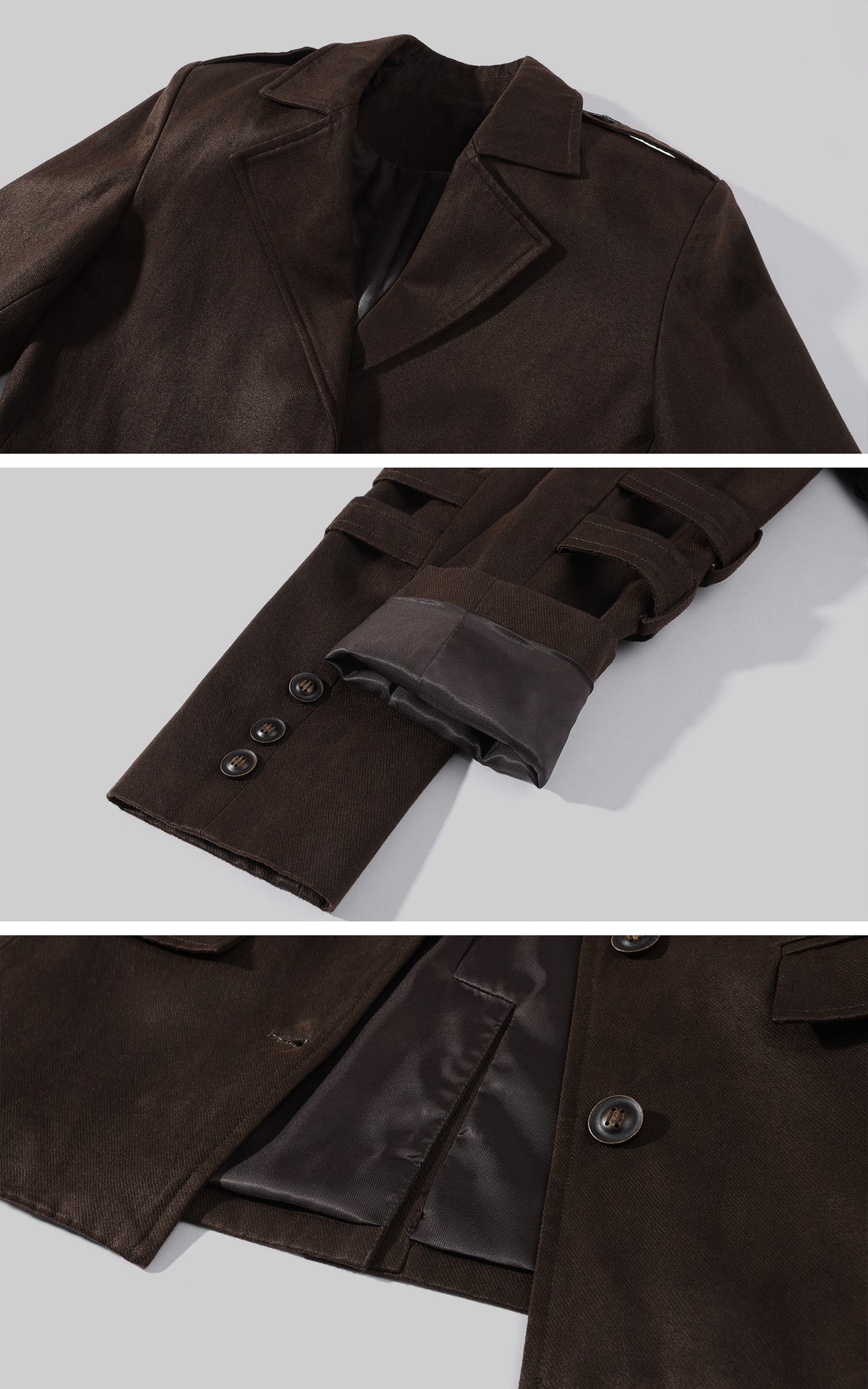 Rase le sol Harness-Sleeve Tailored Wool Jacket