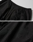 DOINDULGE Layered Asymmetric Jacquard Skirt
