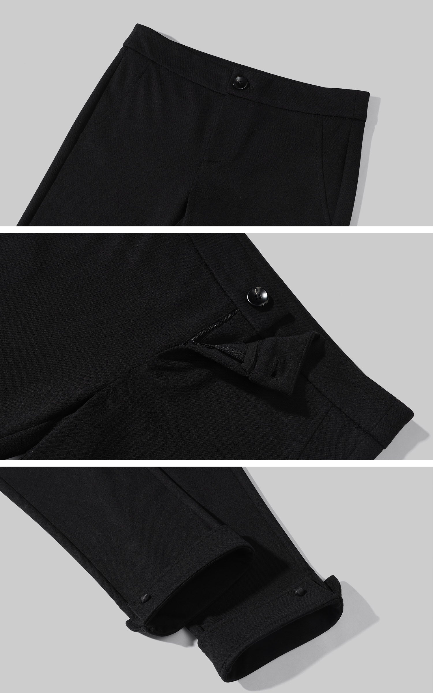Hydrae Slim Cropped Tailored Pants Low Rise Structured Capri Trousers Rolled Hem Fit