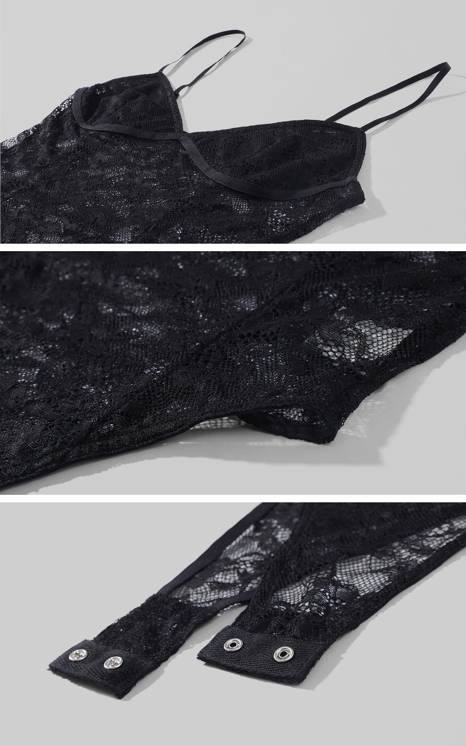 0122stepll Sheer Lace Contour Bodysuit