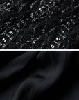 DOINDULGE Lace Panel Long Dress with Carved Horn Beads and Ring Strap Detail