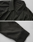DOINDULGE Draped Wrap Shirt with Asymmetric Tie Waist