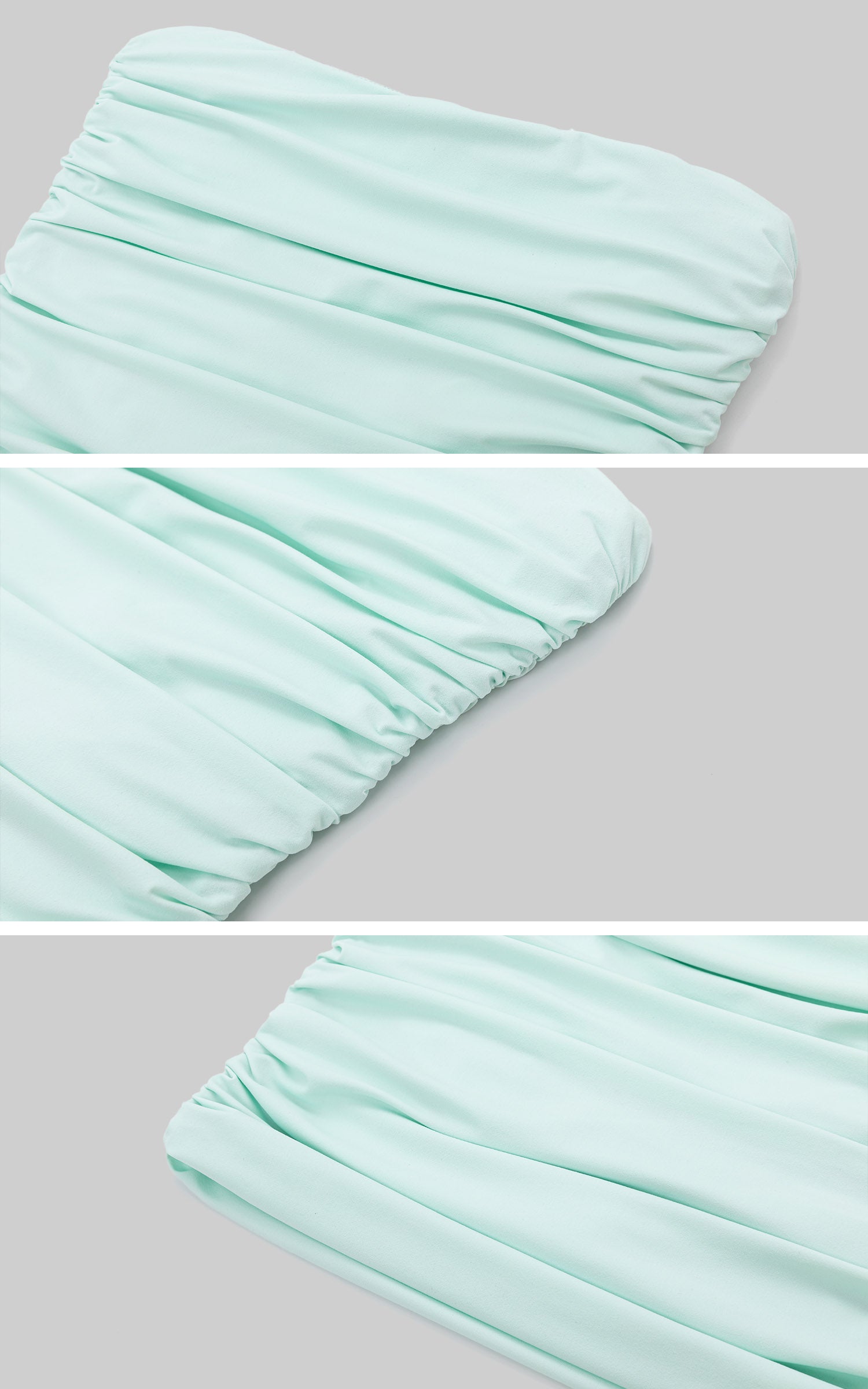 IAMXIAA Mint Ruched Micro Mini Skirt