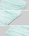 IAMXIAA Mint Ruched Micro Mini Skirt