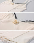 Rase le sol Lace-Trim Ruched Camisole & Tiered Mini Skirt Set