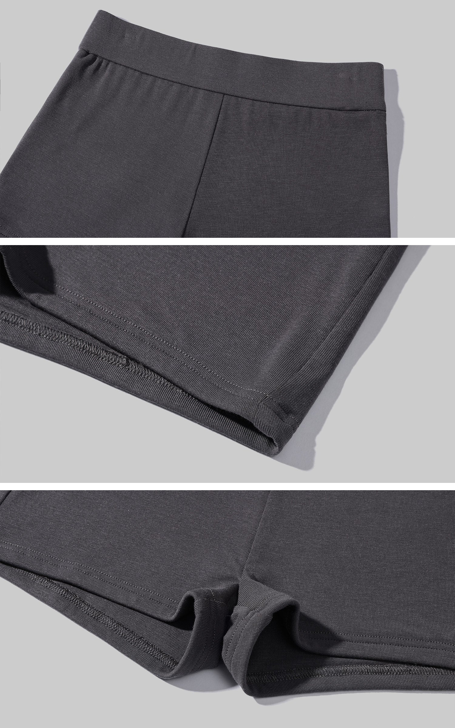 ROVENTE Layered Sculpt Long Sleeve Top &amp; Fitted Shorts Set