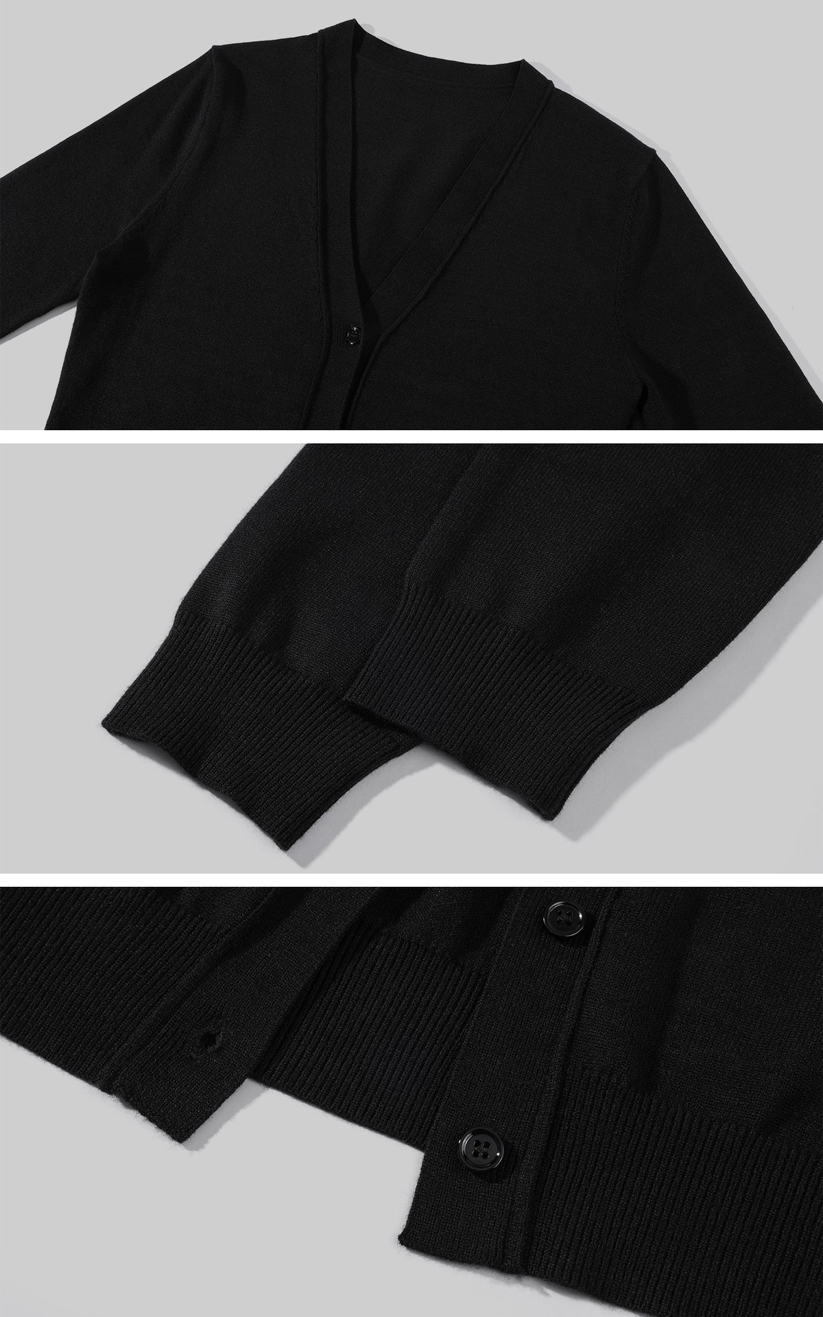 0122stepll Deep V-Neck Slim-Fit Knit Cardigan