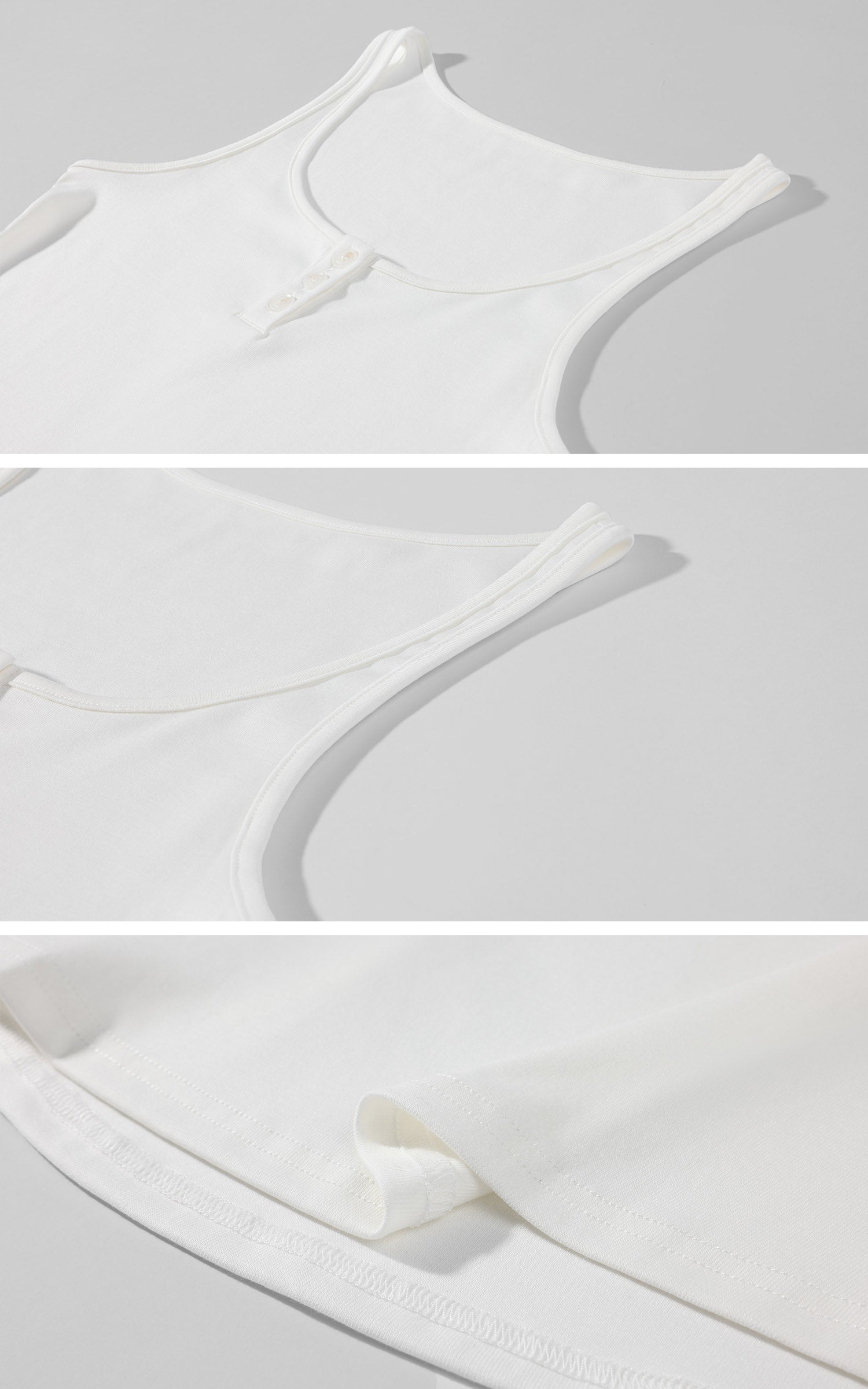 WARDEN EDGE Débardeur Minimaliste à Encolure Ronde Henley