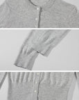 ROVENTE Soft Knit Cardigan, Camisole & Long Scarf Three-Piece Set