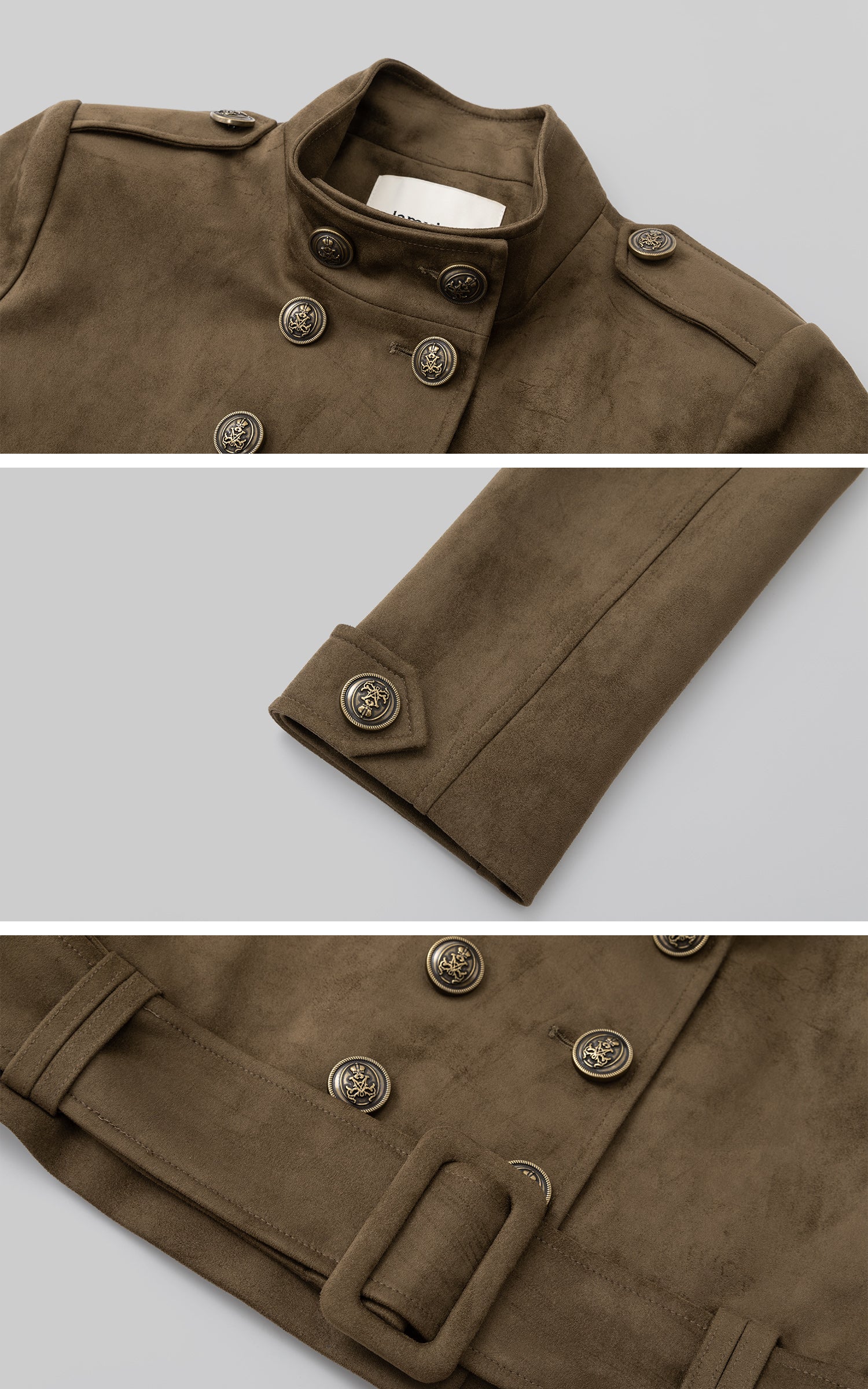 IAMXIAA Military Belted Ultra Cropped Jacket