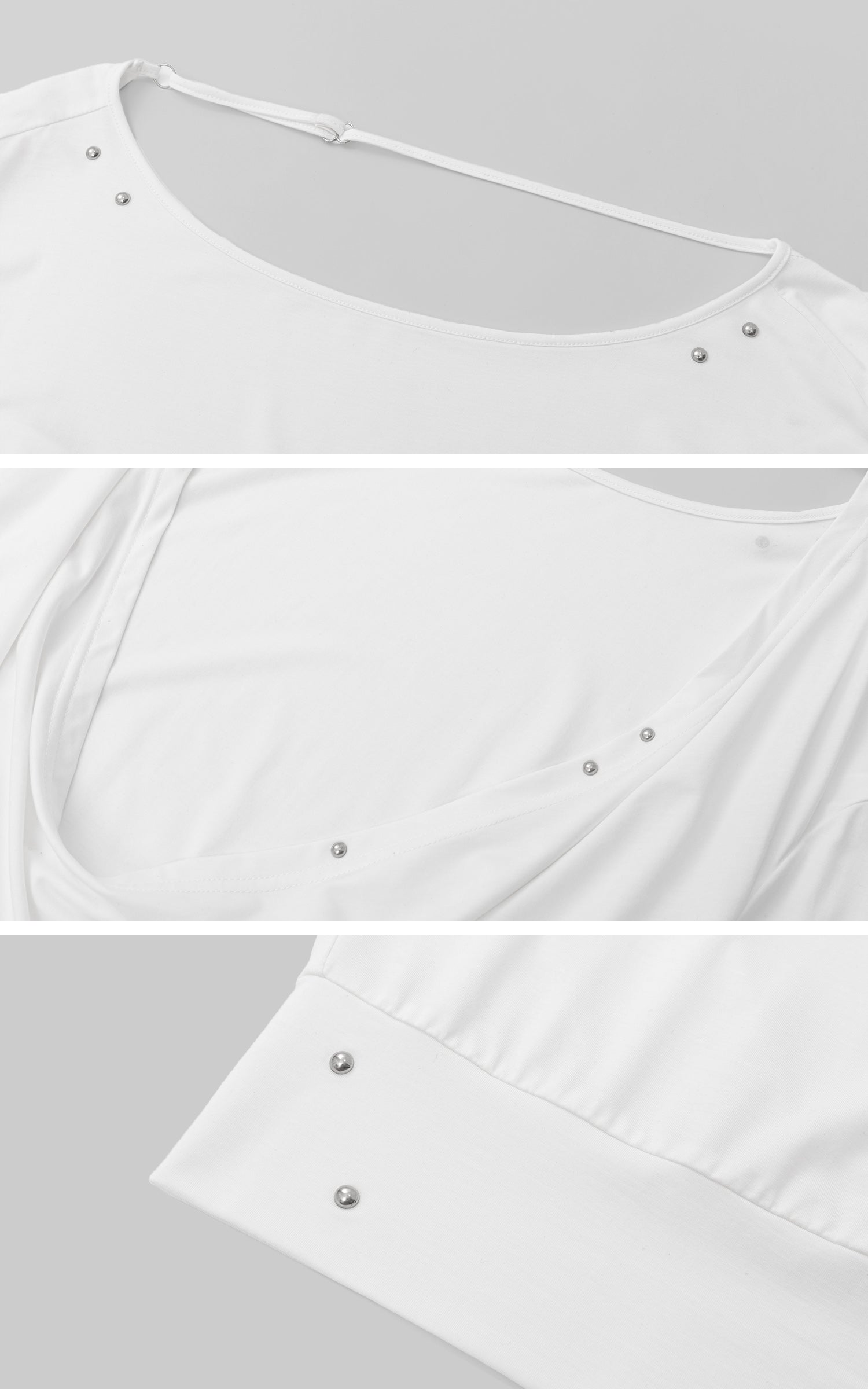 IAMXIAA Open-Back Studded Long Sleeve Top