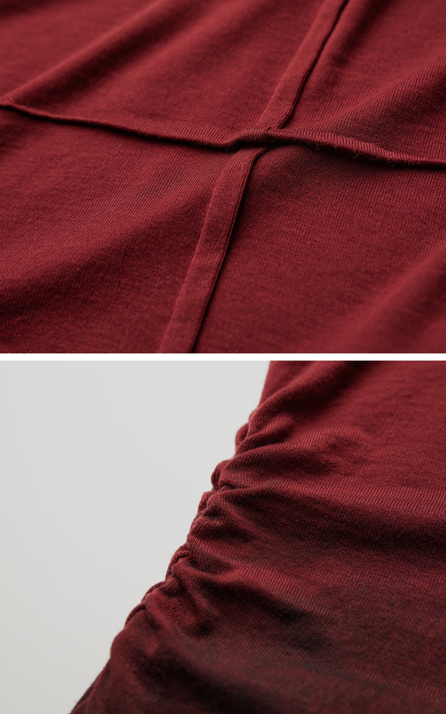 DOINDULGE Asymmetric Draped Long Sleeve Top with Ombre Dye and Stud Detail