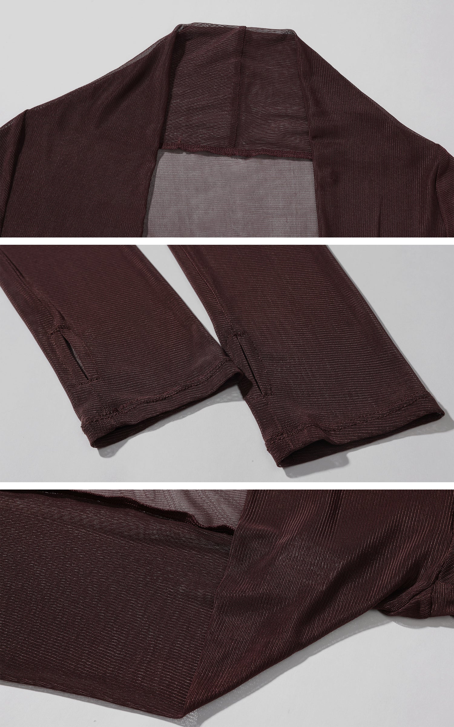 ROVENTE メッシュレース2点セット 長袖キャミトップ