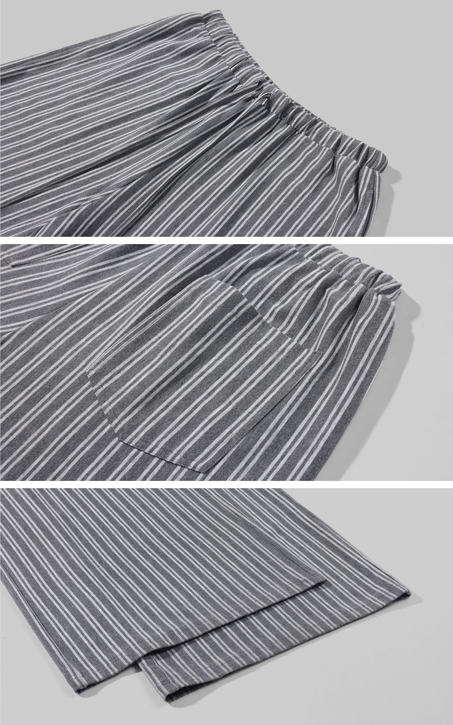 Rase le sol Striped Halter Bra and Relaxed Draped Lounge Pants Set