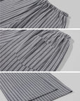 Rase le sol Striped Halter Bra and Relaxed Draped Lounge Pants Set