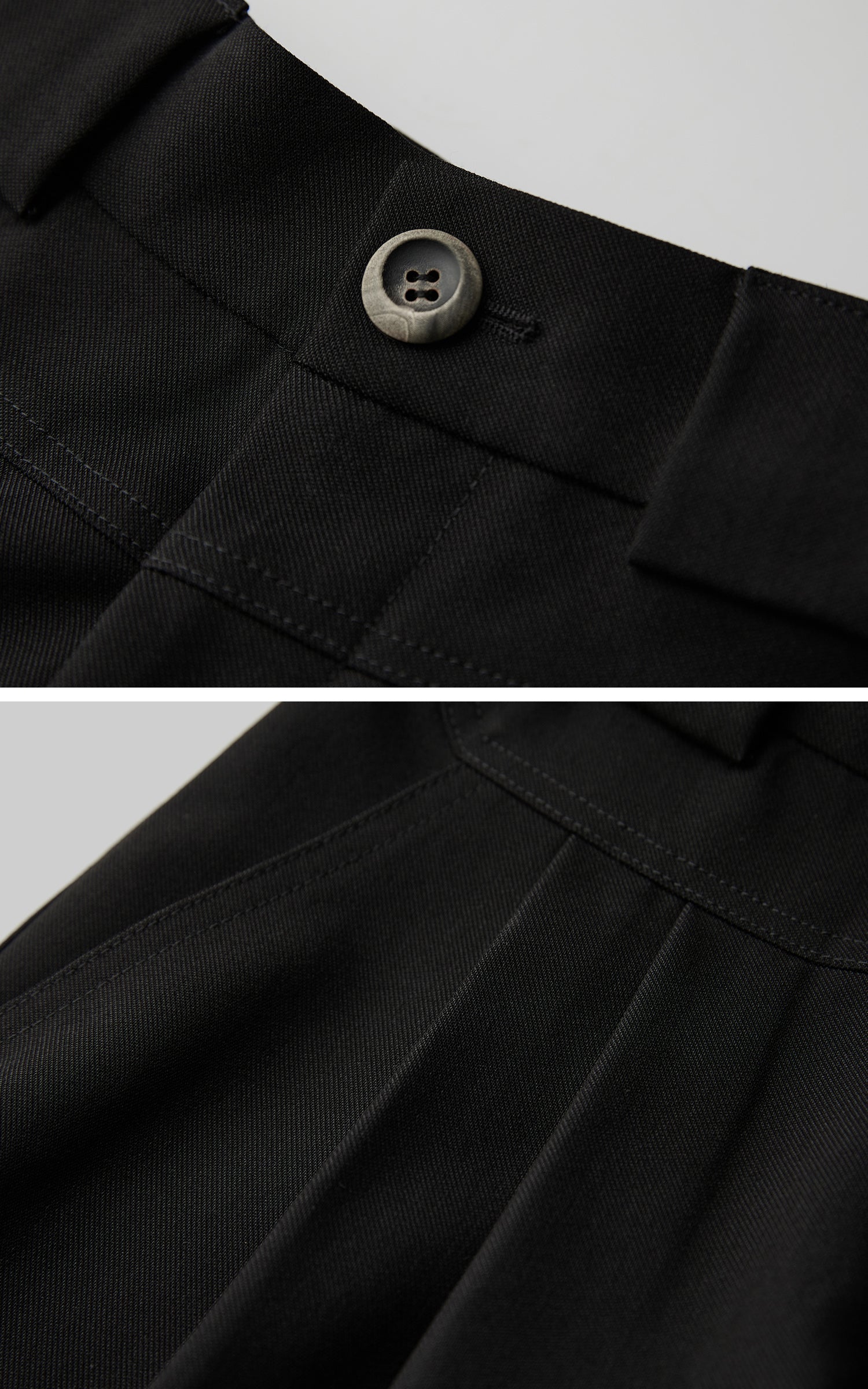 DOINDULGE Wide Leg Pleated Trousers with Structured Waistband
