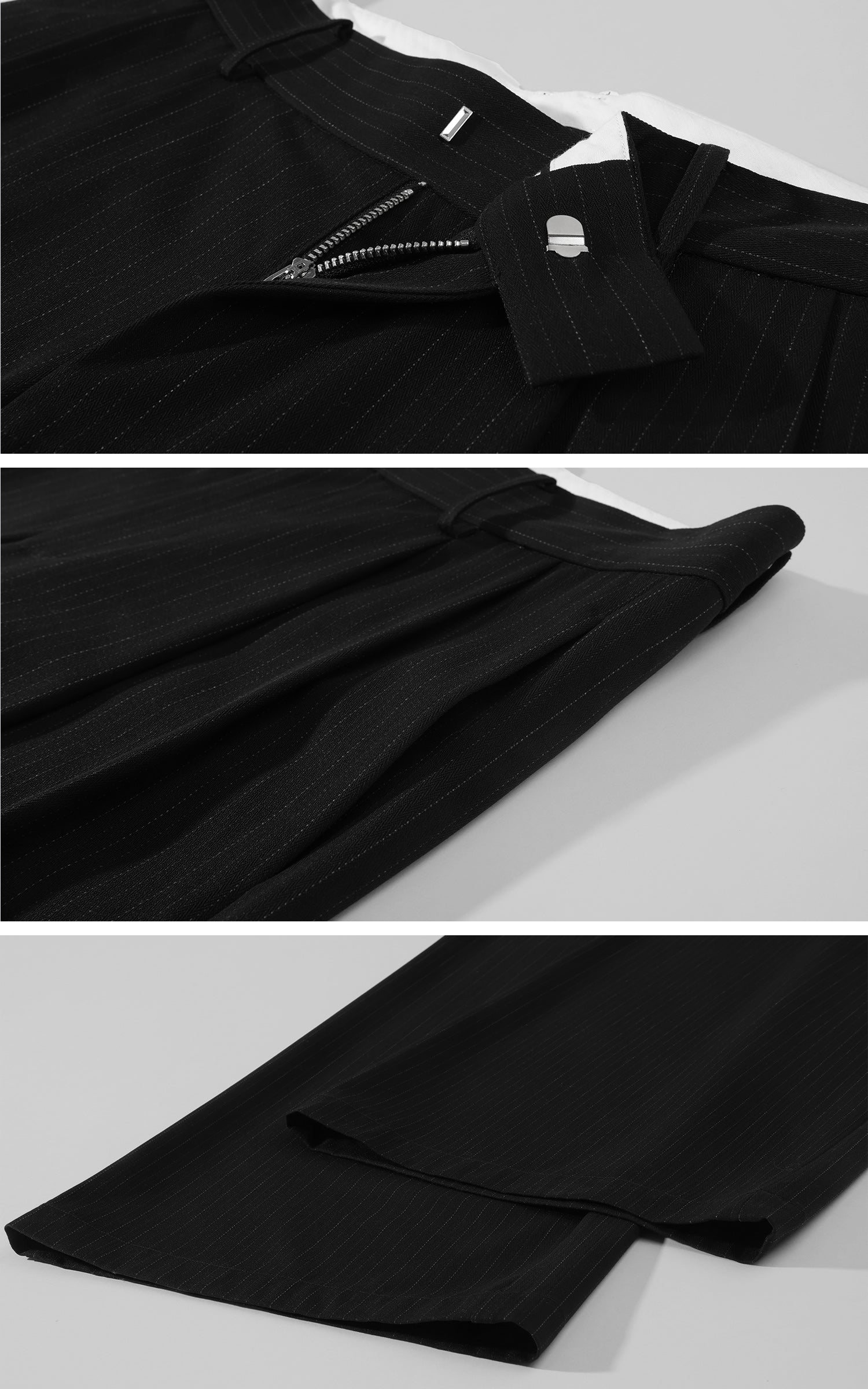 0122stepll Oversized Pinstripe Blazer &amp; Wide-Leg Pants Set