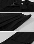 0122stepll Oversized Pinstripe Blazer & Wide-Leg Pants Set