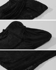 0122stepll Noir Lace Draped Corset Top