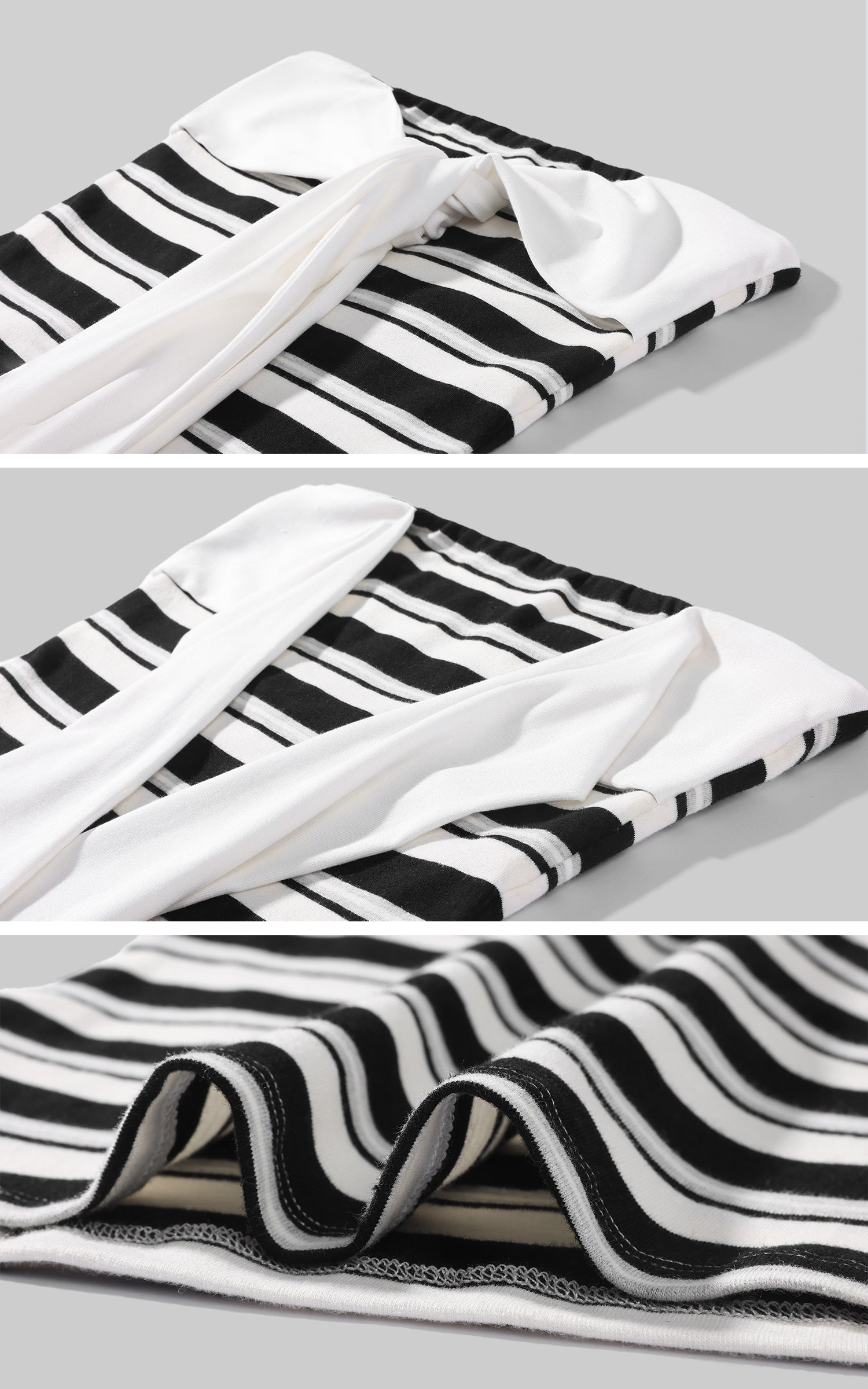 0122stepll Contrast Scarf Stripe Tube Top