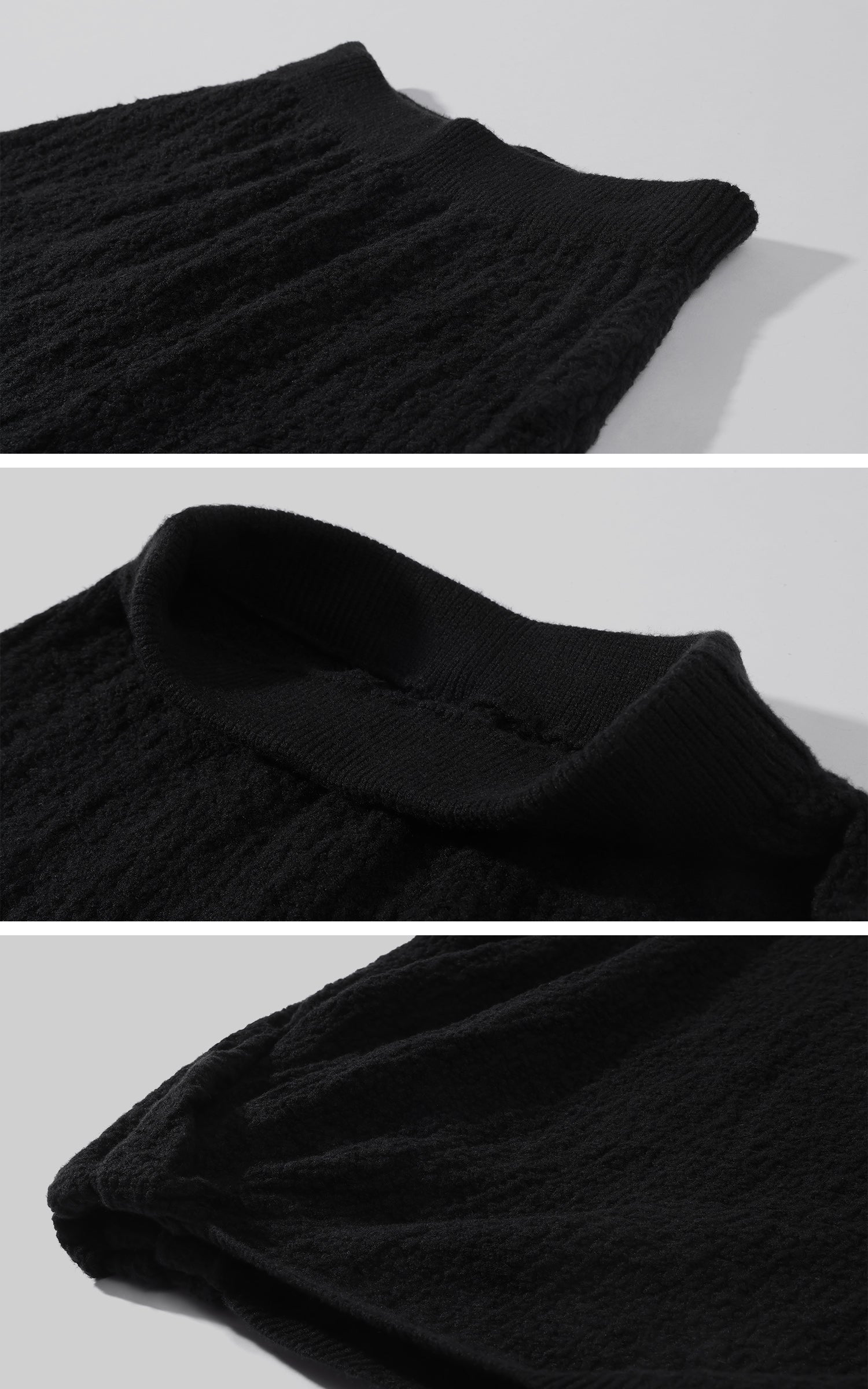 0122stepll Ensemble haut en maille torsadée à col licou &amp; jupe midi