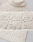 IAMXIAA Openwork Knit Turtleneck Capelet