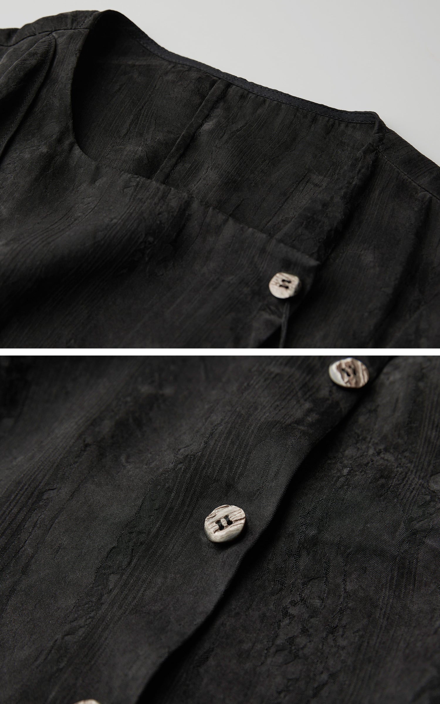 DOINDULGE Asymmetric Long Shirt Draped Textured Layer Deconstructed Minimal Design