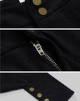 IAMXIAA Wide Balloon Pants with Button Detail High Waist Streetwear Style
