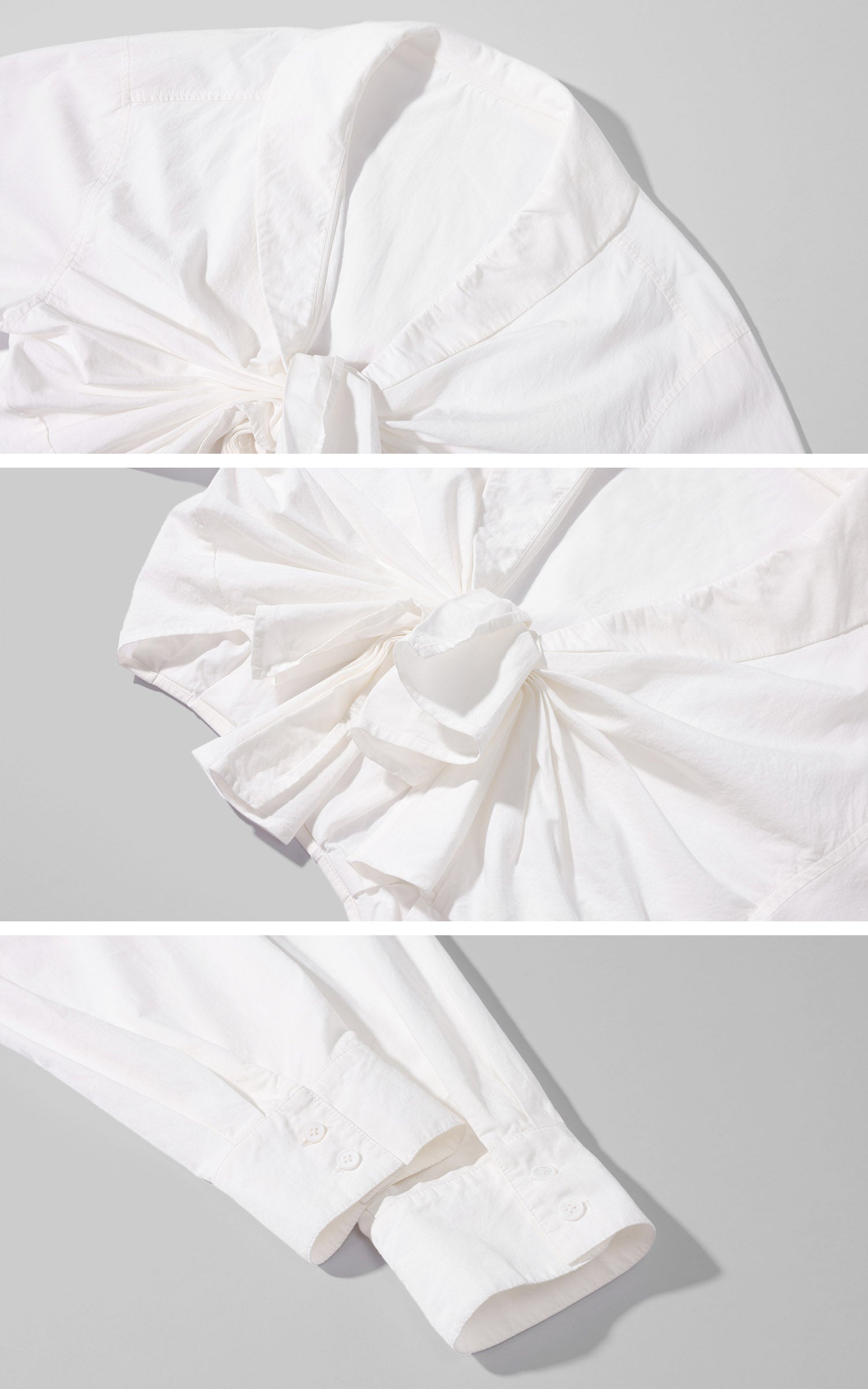 Rase Le Sol Tie-Front Deconstructed Cropped Shirt