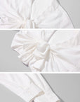 Rase Le Sol Tie-Front Deconstructed Cropped Shirt