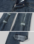 Rase le sol Distressed Low-Rise Flared Jeans