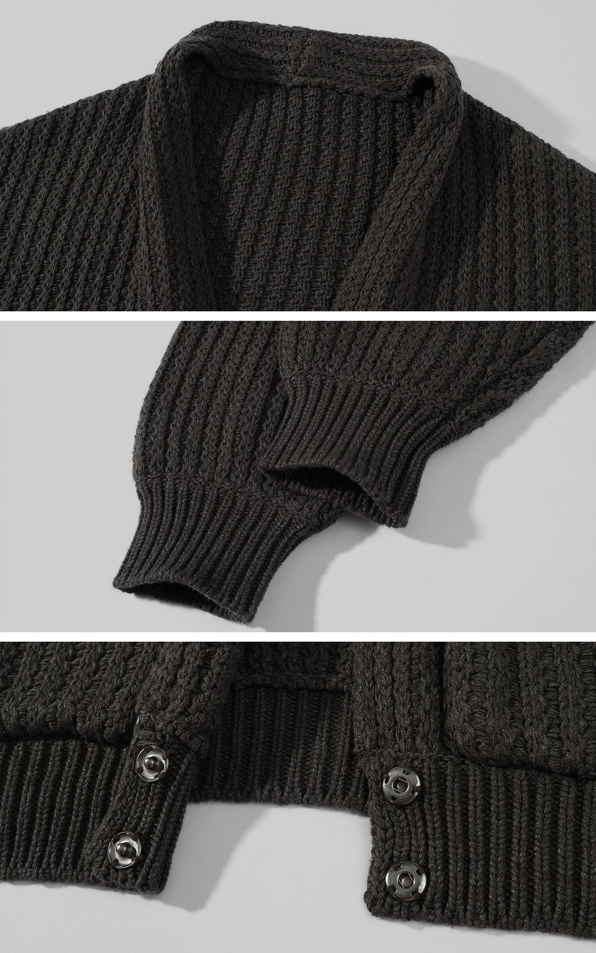 Hydrae Oversized Chunky Knit Cardigan &amp; Hooded Cape Set