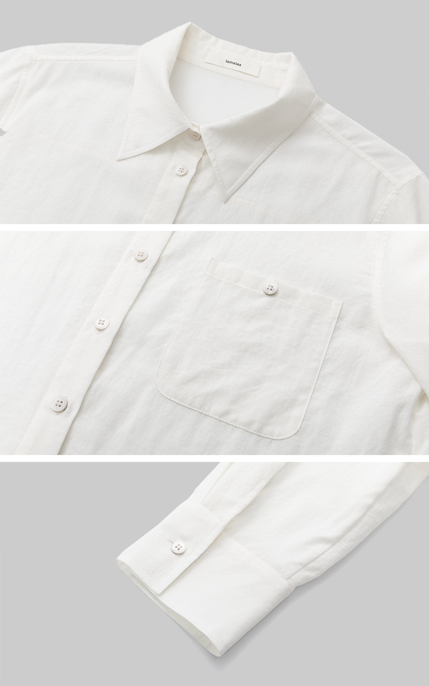 IAMXIAA Lightweight Relaxed Button Up Shirt