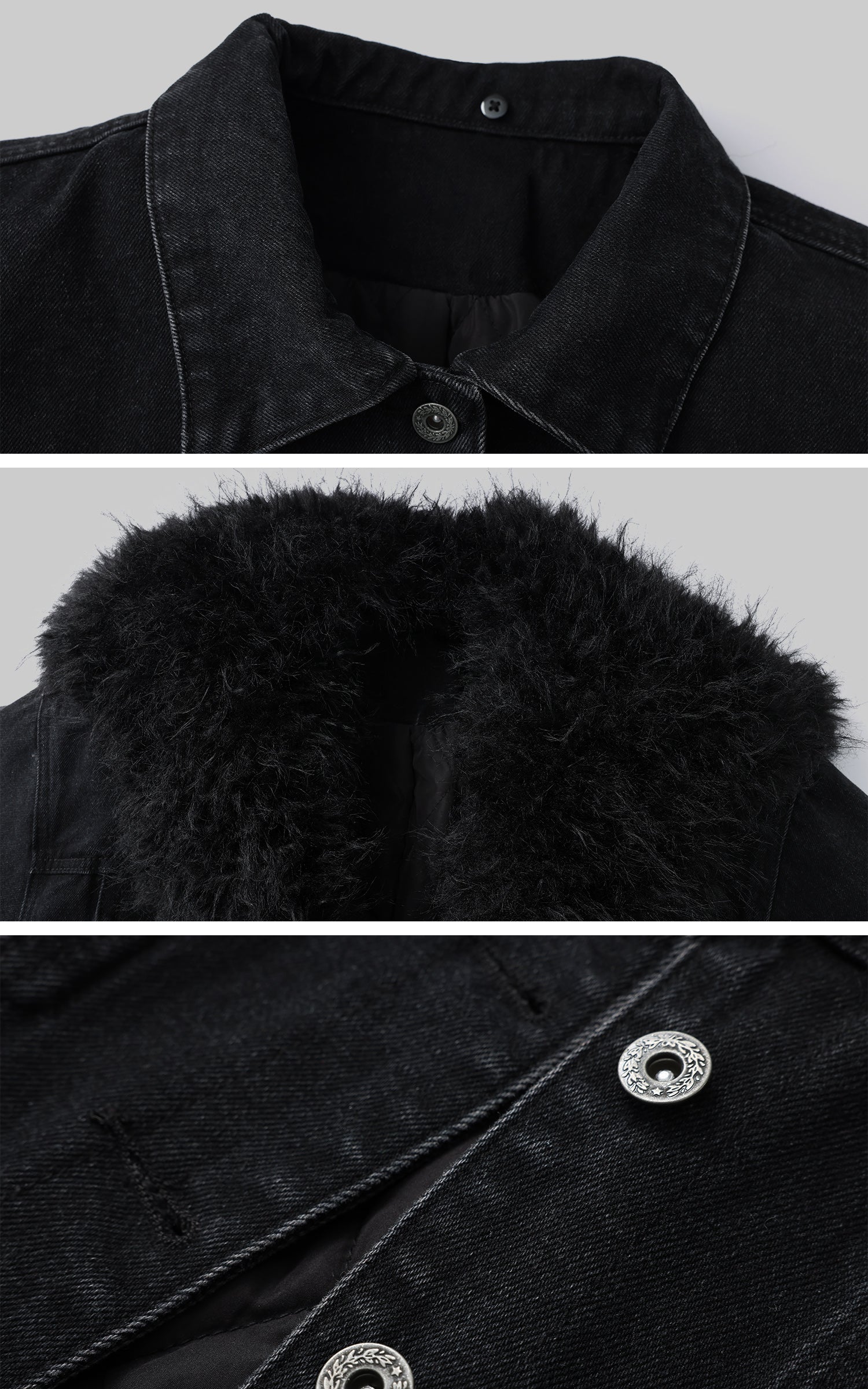 Warden Edge Faux Fur Trimmed Denim Jacket