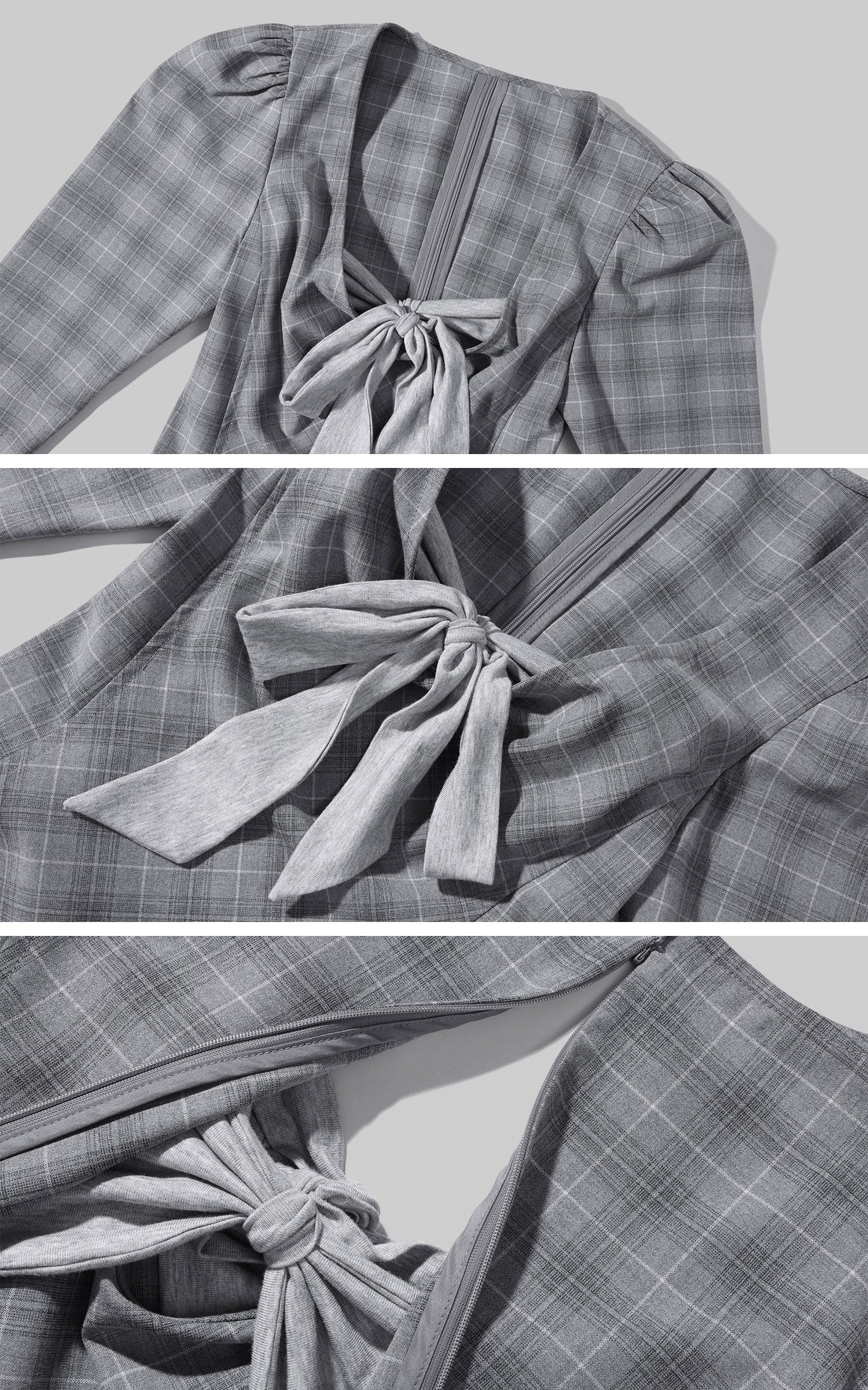 Rase le sol Plaid Tie-Front Top &amp; Asymmetric Layered Skirt Set