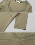 IAMXIAA Square Neck Seam Detail Top