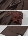 Rase le sol Layered Utility Belt Wide-Leg Pants