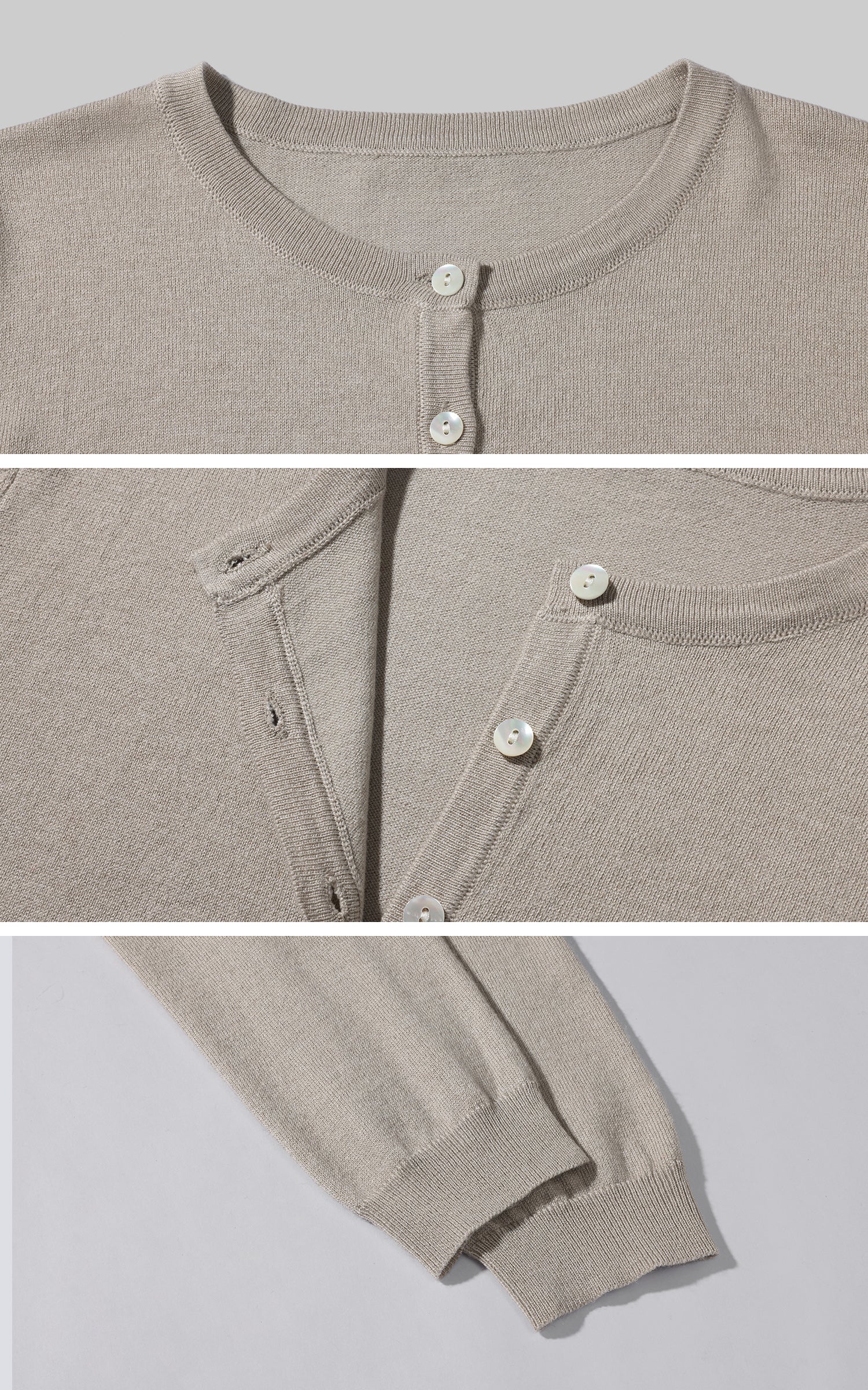 ROVENTE ファインニットボタンカーディガン