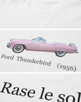 Rase le sol Vintage Convertible Car Graphic Oversized Gender-Neutral T-Shirt - PINKPARKS