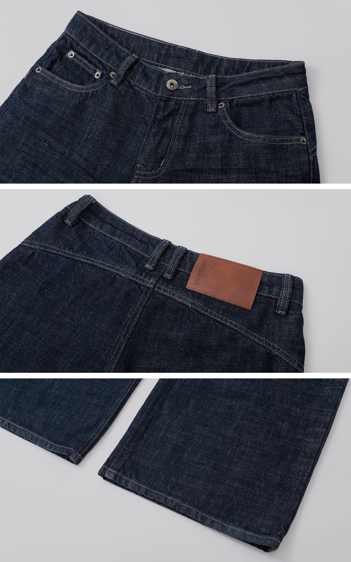 IAMXIAA Dark Wash High-Waisted Wide-Leg Jeans