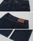 IAMXIAA Dark Wash High-Waisted Wide-Leg Jeans